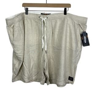Johnny Bigg Burleigh Linen Blend Shorts Sand Beige Men's Big & Tall Size 52 NWT